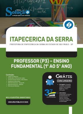 Apostila Prefeitura De Itapecerica Da Serra SP Professor P3