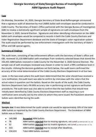 15+ SAMPLE Audit Investigation Report in PDF