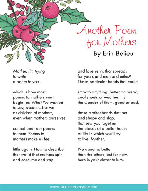 3 Free Printable Short Poems for Moms