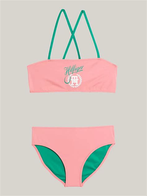 Original Logo Bandeau Bikini Set Pink Tommy Hilfiger