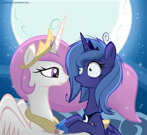 Lunas First Kiss My Little Pony Princess Princess Luna Celestia