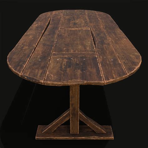 Rustic Medieval Wooden Tavern Table - FlippedNormals