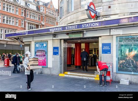 The Entrance To Warren Street Underground Station On Tottenham Court