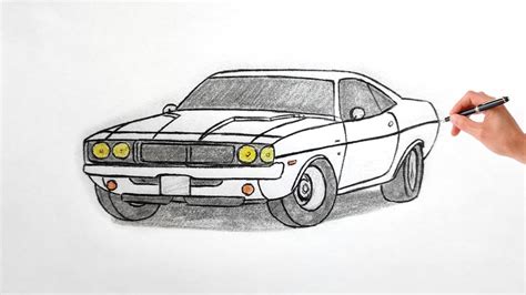 How To Draw Dodge Challenger 1970 Sketchok Easy Drawing Guides