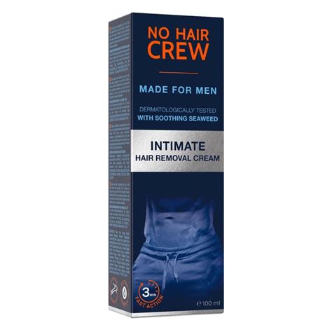 Hair Crew Intimate/Private At Home Hair Removal Cream for Men – Painless, Flawless, Soothing ...