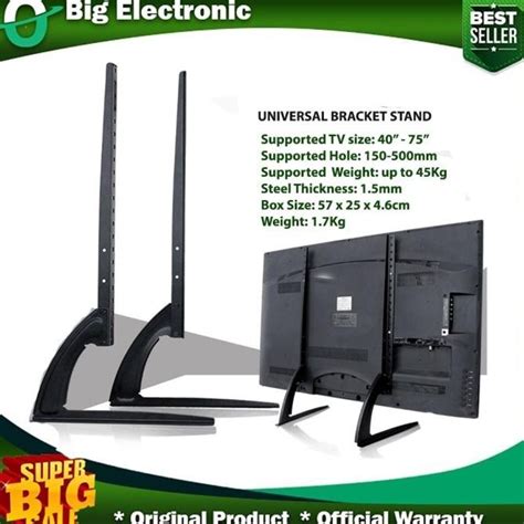 Jual Kaki Tv Stand Bracket Led 75 65 55 50 43 Inch Universal Semua Merk