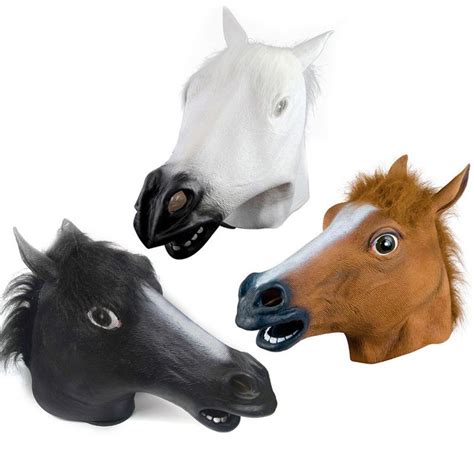 2021 Creepy Horse Mask Head Halloween Costume Theater Prop Novelty ...