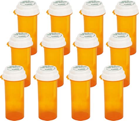 Amazon Prescription Reversible Thumb Tab Vials Pill Bottles With