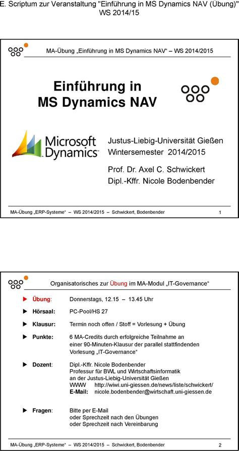 Einführung in MS Dynamics NAV PDF Kostenfreier Download