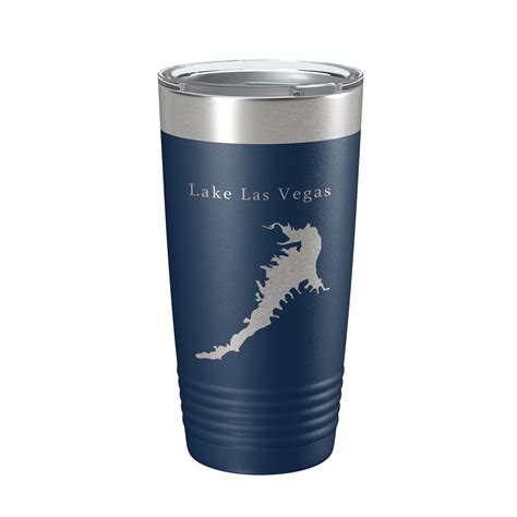 Lake Las Vegas Map Tumbler Travel Mug Insulated Laser Engraved Coffee