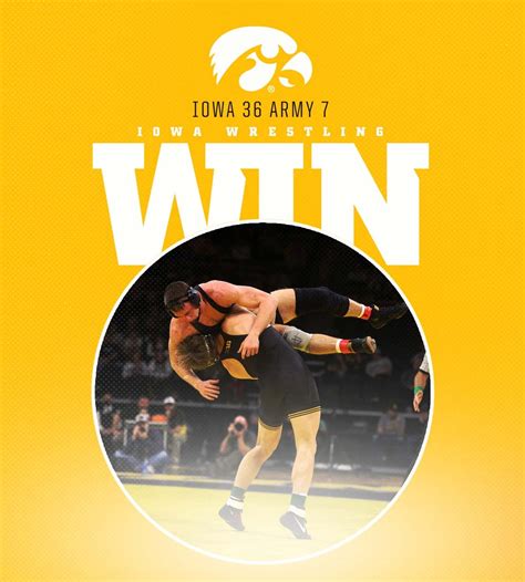 Top Ranked Iowa Wrestling Team Defeats Army 36 7 Behind Three Pins