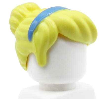 Lego Minifigure Hair Female Blonde Blue Band Extra Extra Bricks