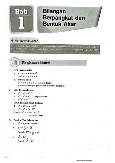 Solution Mandiri Mtk Bab Bilangan Berpangkat Dan Bentuk Akar