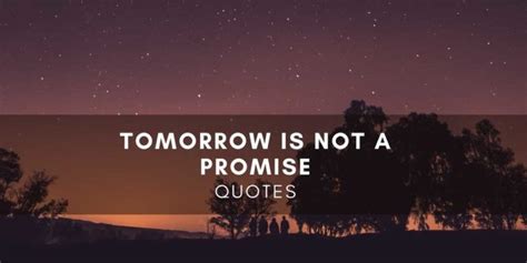 90 Tomorrow Is Not A Promise Quotes And Sayings