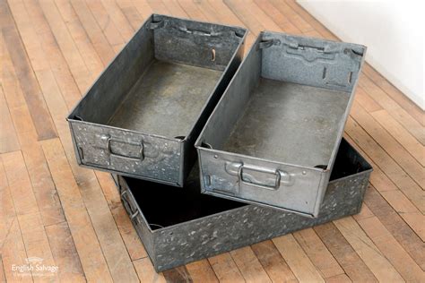 Vintage Rank Xerox Galvanised Boxes