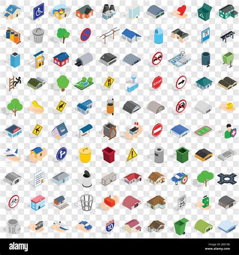 Municipal Icons Set Isometric D Style Stock Vector Image Art