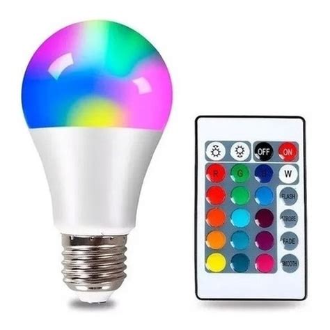 Lampada Rgb Colorida Led 7w Bivolt C Controle Remoto Shopee Brasil