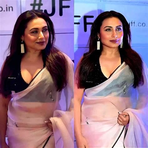 Timeless Beauty Rani Mukerji Stuns In Black And White Saree At Recent Event