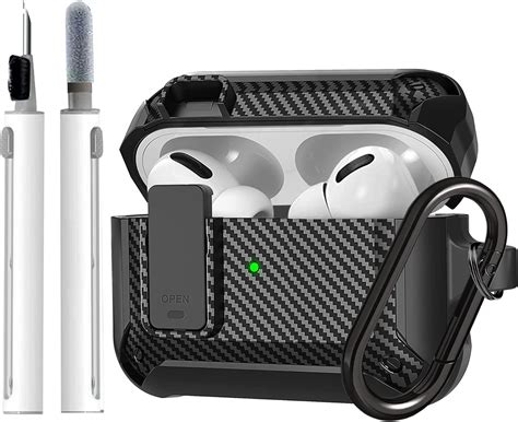 Wonjury Airpods Pro 2 Case Cover Lock With Cleaner Kit Rugged Shell Military Armor