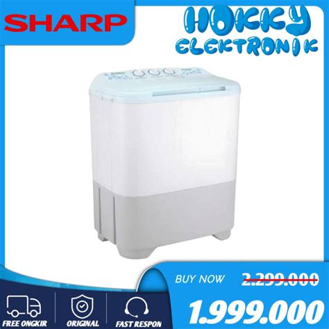 Jual MESIN CUCI SHARP EST 90 MW TWIN TUBE EST90MW 2 TABUNG 9KG Shopee