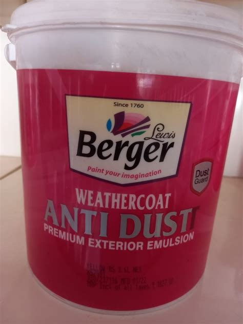 Berger Weathercoat Anti Dust Premium Exterior Emulsion Ltr At Best