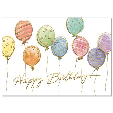 Colorful Balloon Sketches Greeting Card Hrdirect