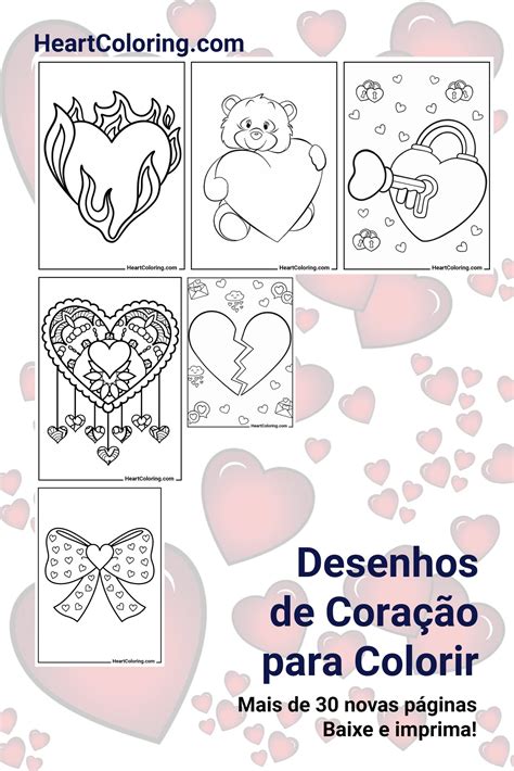 Desenhos Corações Para Colorir - 5