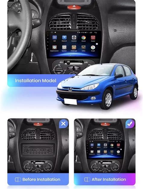 Peugeot 206 Android 10 Navigatie Bluetooth USB WiFi 1 16gb Autoradio Bol