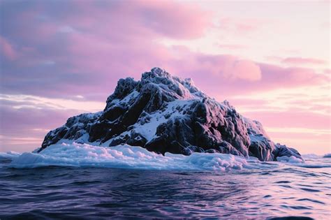 Premium Photo | Icebergs in the ocean at sunset Antarctic Peninsula Antarctica