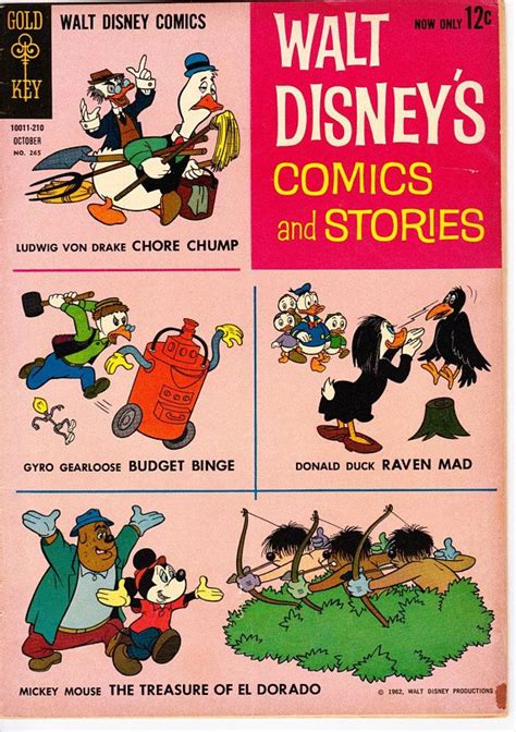 Walt Disneys Comics And Stories 265 October 1962 Gold Etsy Comics