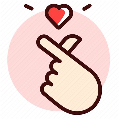 Finger Hand Heart Love Mini Romantic Valentine Icon