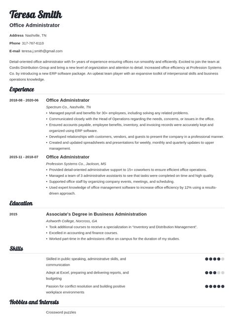 Office Administrator Resume Examples And Guide 10 Tips