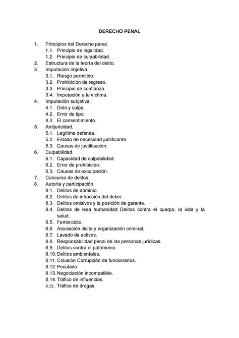 2 Derecho Penal Dsada Derecho Penal Principios Del Derecho Penal Principio De Legalidad