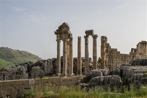 Premium Photo | Faraya lebanon mountains ski resort building ruins ...