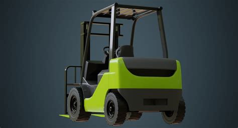 Forklift 1 Untextured 3D Model CGTrader