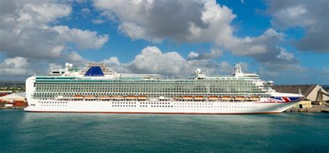 Panoramic Photo of Cruise Ship Vacation in Sea. Cruise Ship Vacation Stock Photo - Image of ...