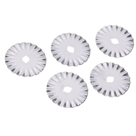 5 Pieces 45mm Rotary Cutter Blades Pinking Wave Perforation Skip With Case Ebay