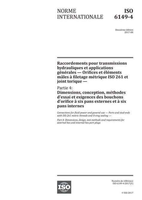 Iso Connections For Fluid Power And General Use Ports