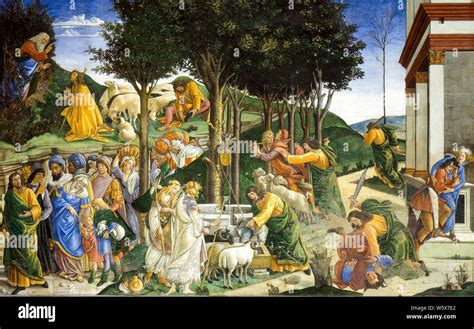 Sandro Botticelli Les Preuves De Mo Se Fresque Photo