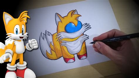 Tutorial Como Desenhar O Tails Do Sonic Em Estilo Among Us Passo A