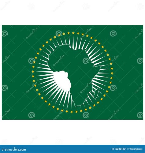 African Union flag stock illustration. Illustration of history - 102864831