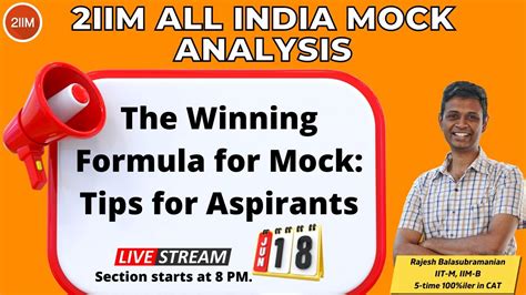 2IIM S All India Free Mock CAT Live AnalysisRight Approach To Take The