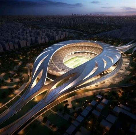 Futuristic football stadium concept