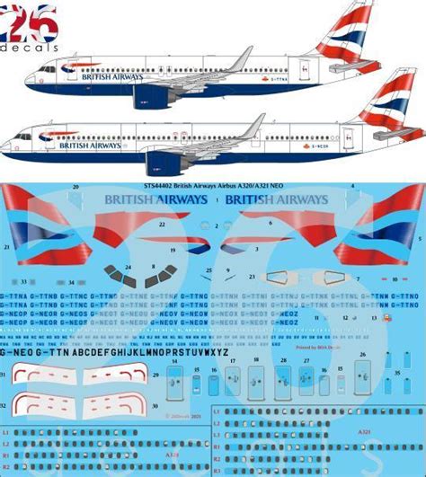 Two Six Decals Sts44402 Airbus A320 A321 NEO British Airways U