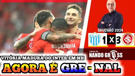 INTER VENCE NOVO HAMBURGO E CHEGA COMO LÍDER PARA A DISPUTA DO GRE NAL