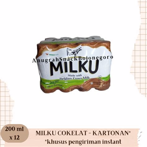 Jual Milku Susu Uht Rasa Cokelat Premium Ml X Shopee Indonesia