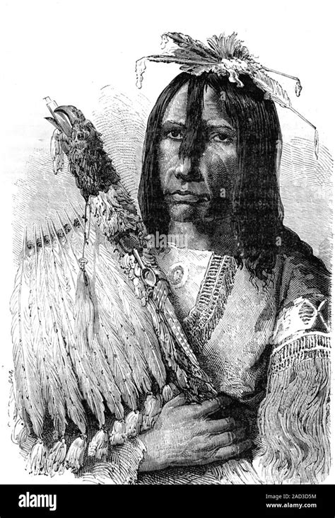 Muscogee Chief 1865 Illustration Of A Chief Of The Muscogee Or Creek