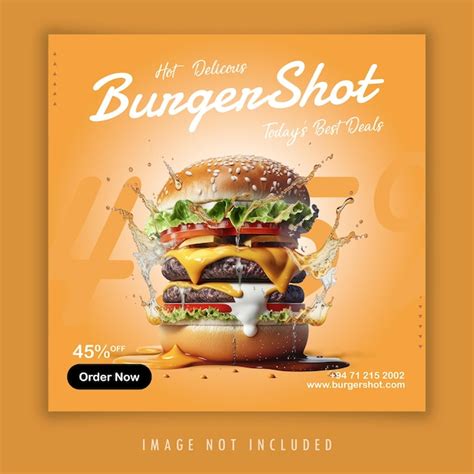 Premium Psd Hot And Spicy Burger Social Media Banner Or Post Template Psd