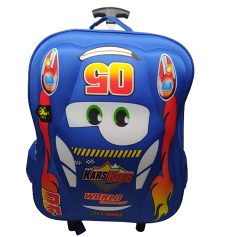 Bolsa Mochila Escolar Rodinha Carros Rel Mpago Mcqueen Refor Ada D