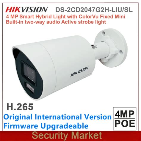 Original Hikvision DS 2CD2047G2H LIU SL 4MP Smart Hybrid POE Light With